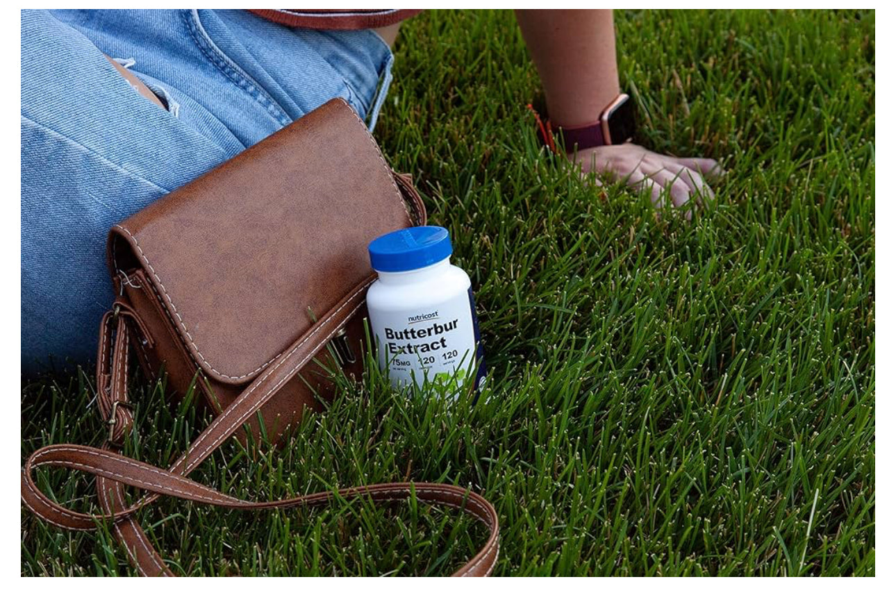 Nutricost Butterbur Extract 75mg | A.k.a Coltsfoot | Free of Pyrrolizidine Alkaloids | Reduces Frequency of Migraines & Relieves Symptoms of Allergic Rhinitis | 120 Capsules; Exp 04/2027