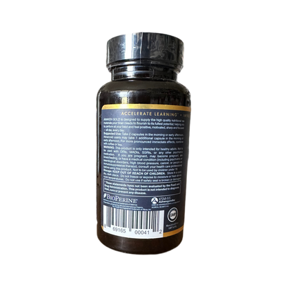 Awaken Gold Premium Nootropic | Advanced Brain Nutrition | Improve Memory & Learning | Enhance Focus & Clarity | Intensify Drive | 11 Premium Ingredients | 24 Capsules; Exp 06/2026