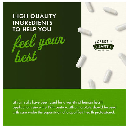 Swanson Lithium Ororate 5mg | Brain and Nervous System Health |
Supports Healthy Mood, Emotional Wellness, Behavior, Memory and Neurotransmitter Activity | 60 Capsules; Exp 05/2028