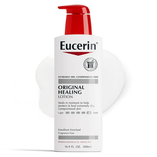 Eucerin Original Healing Body Lotion, Fragrance Free, 16.9 fl.oz/500ml