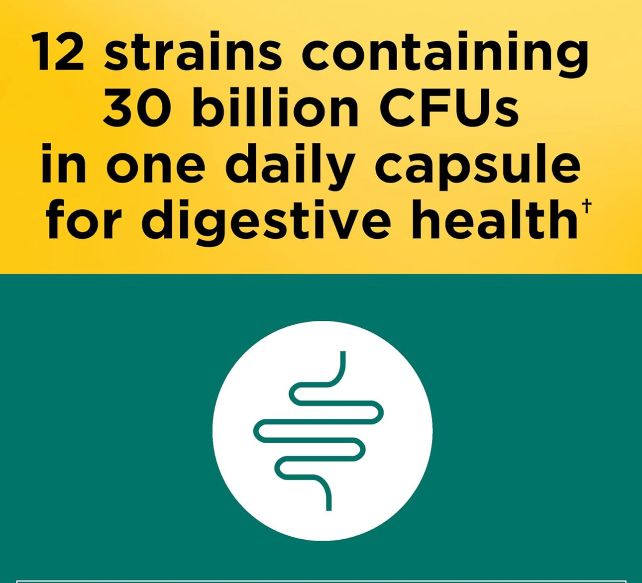 Nature Made Ultra Strength 12 Strain Digestive Probiotics 30 Billion CFU | Lactobacilli sp. & Bifidobacteria sp | 25 Day Supply Probiotics for Women & Men | 25 Capsules; Exp 10/2025