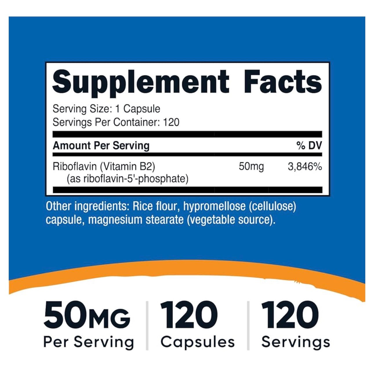 Nutricost R-5-P 50mg (Riboflavin-5-Phosphate) | Coenzymated Vitamin B2 | Bioactive B2 | Essential For Cellular Energy Metabolism 120 Capsules; Exp 04/2029