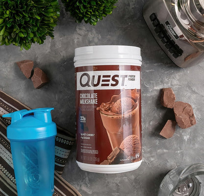 Quest Protein Powder, 22g Protein | With Fast & Slow Absorbing Protein | Chocolate Milkshake~1.6 lb/25.6 oz; Exp 01/2026