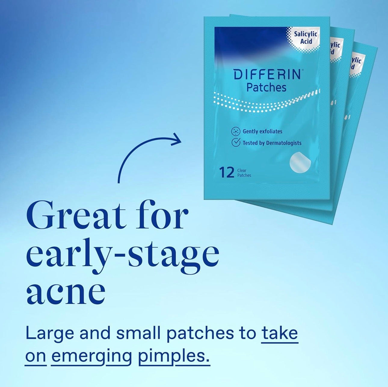 Differin Acne-Prone Pimple Patches | Formulated with Salicylic Acid and Centella | Fast Triple Action Power Patch for Day & Night | 36 Patches