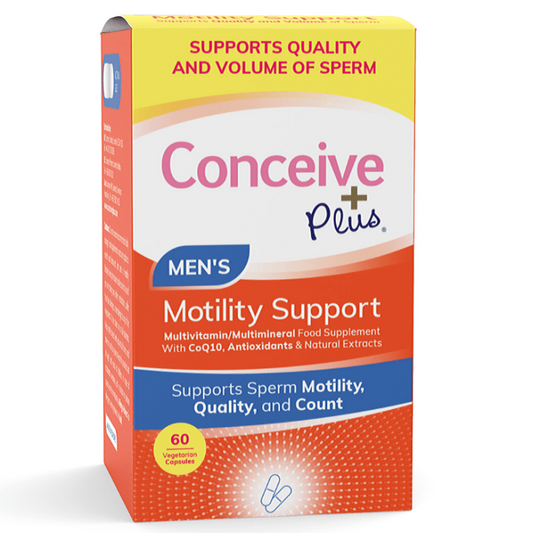 CONCEIVE PLUS Motility Support for Men | Formulated to Boost Sperm Volume & Motility | Vitamin D, Vitamin E, Zinc, Spermidine, Antioxidants | Enhances Sex Drive | 60 Capsules; Exp 08/2027