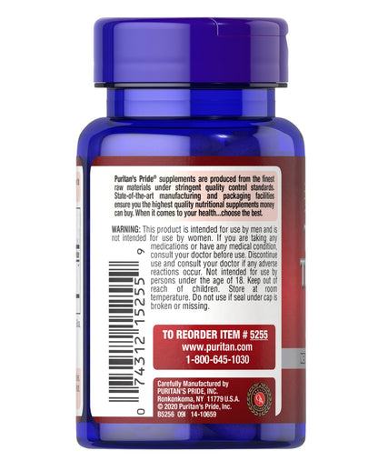 Puritan’s Pride Tribulus Terestris Extract 250 mg | For Men | Libido & Testosterone Booster | 90 Rapid Release Capsules; Exp 10/2028