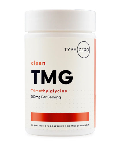 TypeZero TMG 750mg - Trimethylglycine | Betaine Anhydrous | Supports Detoxification | Promotes Healthy Liver Function & Normal Homocysteine Levels | 120 Capsules; Exp 07/2028
