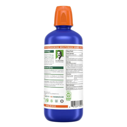 TheraBreath Healthy Gums Antigingivitis Oral Rinse Mouth Wash | Protects from Plaque & Tartar | Alcohol-Free | Clean Mint, 33.8 fl.oz/1 Litre; Exp 10/2026