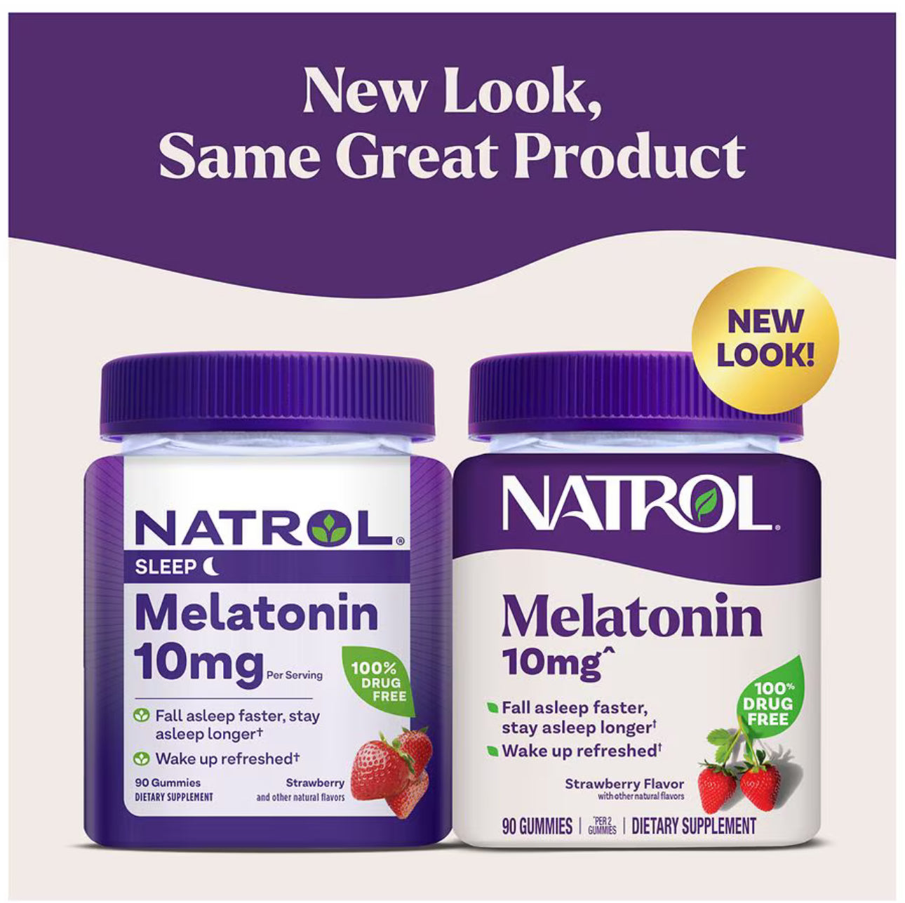 Natrol 10mg Melatonin Sleep Aid Gummies | 45/90 Servings | Fall Asleep Faster & Stay Asleep Longer | Strawberry Flavor~90 Gummies; Exp 08/2026