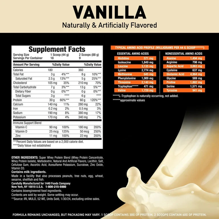 Body Fortress Super Advanced 100% Premium Whey Protein Powder | 60 g Protein Per Serving | To Build Lean Muscle | Boosts Post-Workout Recovery|  Vanilla Flavor , 1.74lbs/789g; 𝗘𝘅𝗽 10/2027