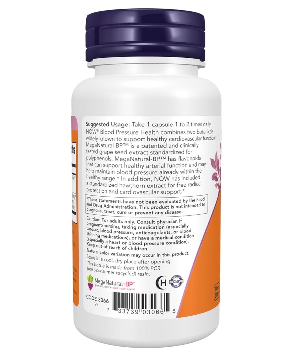 NOW Blood Pressure Health with MegaNatural®-BP™ | For Cardiovascular Health Support | 90 Capsules; Exp 04/2028