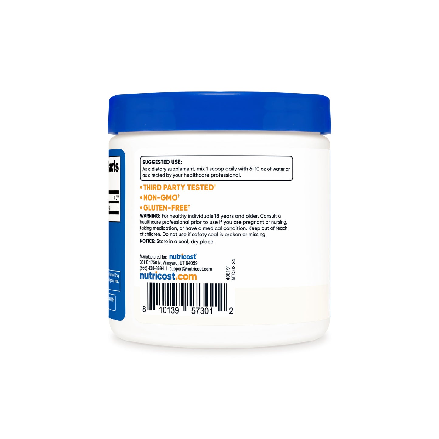 Nutricost Pure DMAE Bitartrate Powder | Dimethylaminoethanol 350mg | Supports Neurotransmitter Production | Mental Concentration Support | Supports Healthy Brain Function | 3.6oz/100g; 03/2027