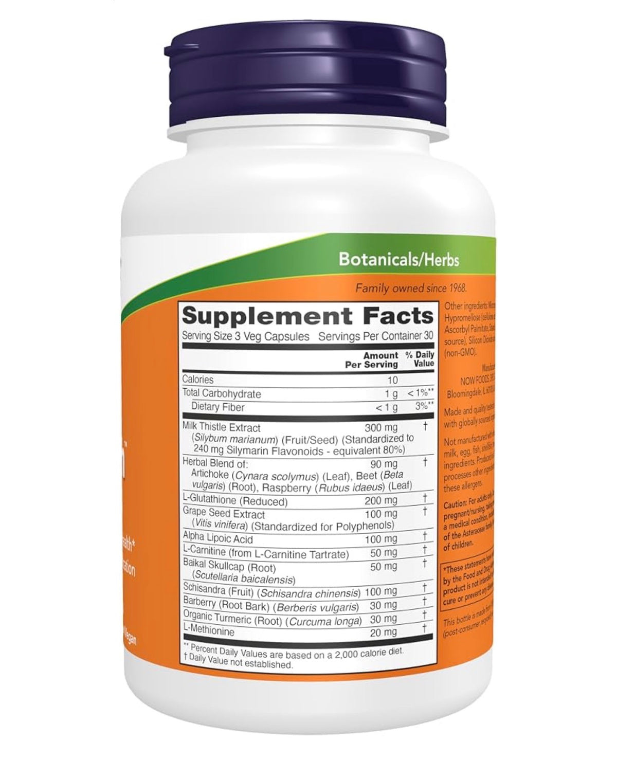 NOW Liver Refresh™ with Milk Thistle Extract,  Glutathione, ALA, Grape Seed Extract, Artichoke & More | Promotes Optimal Liver Health & Supports Healthy Detox | 90 Capsules; Exp 05/2030