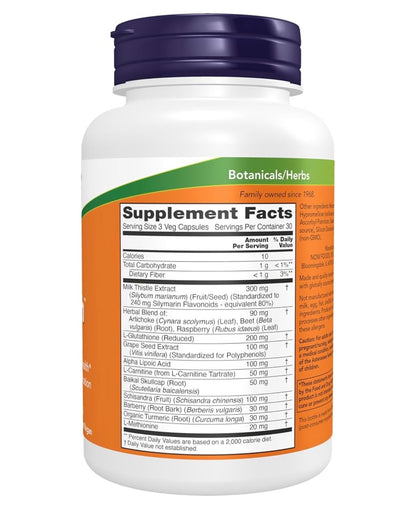 NOW Liver Refresh™ with Milk Thistle Extract,  Glutathione, ALA, Grape Seed Extract, Artichoke & More | Promotes Optimal Liver Health & Supports Healthy Detox | 90 Capsules; Exp 05/2030