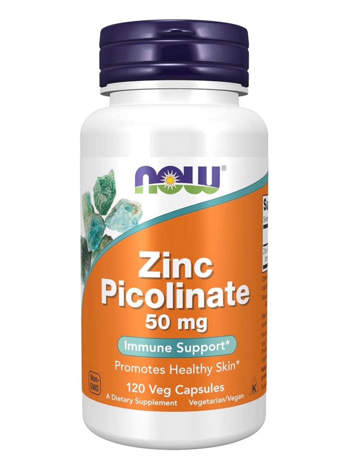 NOW Zinc Picolinate 50mg | Supports Enzyme Functions & Hormone Balance | Immune Support | 120 Capsules; Exp 06/2031