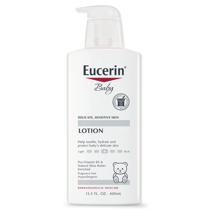 Eucerin Baby Lotion | Delicate, Sensitive Skin | Fragrance Free, 13.5fl.oz/400ml