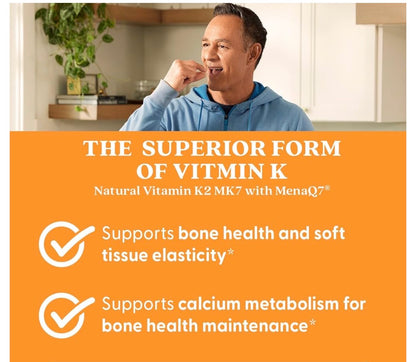 Doctor's Best Natural Vitamin K2 100 mcg (MK-7) | Tissue & Bone Health Support | 60 Capsules; Exp 09/2027