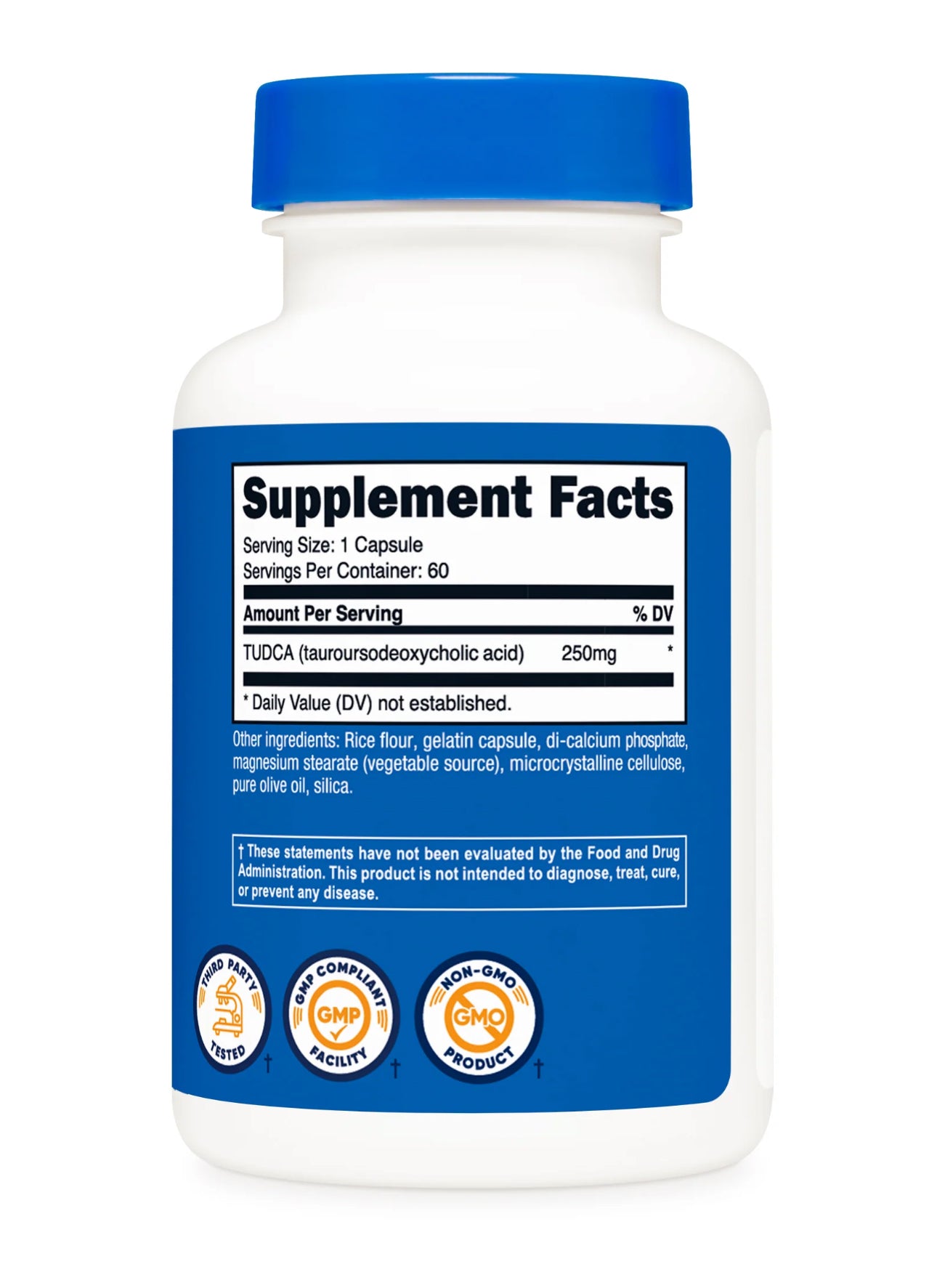 Nutricost TUDCA 250mg (Tauroursodeoxycholic Acid) | Digestive Support (Esp. for Fats), Promotes Healthy Liver & Kidney Function | Supports Brain, Cellular and Eye Health | Liver & Kidney Cleanse & Detox | 𝟔𝟎 𝑪𝒂𝒑𝒔𝒖𝒍𝒆𝒔; Exp 07/2028