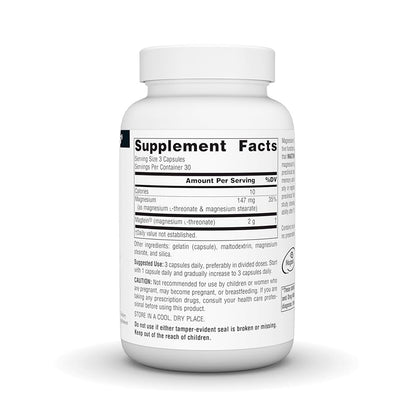 Source Naturals Magtein Magnesium L-Threonate 667mg | Supports Focus, Focus, Mood, Healthy Memory, Cognitive Function - 90 Capsules; Exp