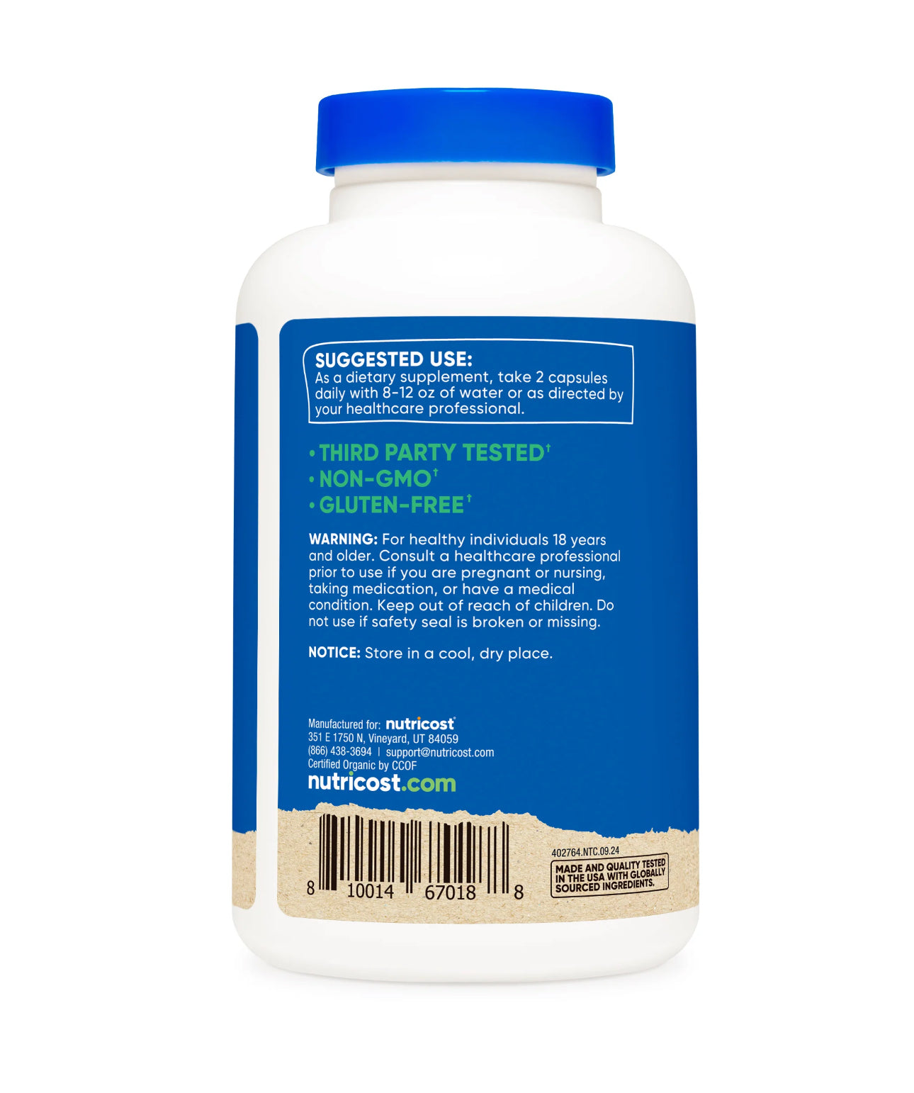 Nutricost Organic Shiitake Mushroom | Boosts Immune Health | Supports Cardiovascular Health & Vigor | 180 Capsules; Exp 07/2027