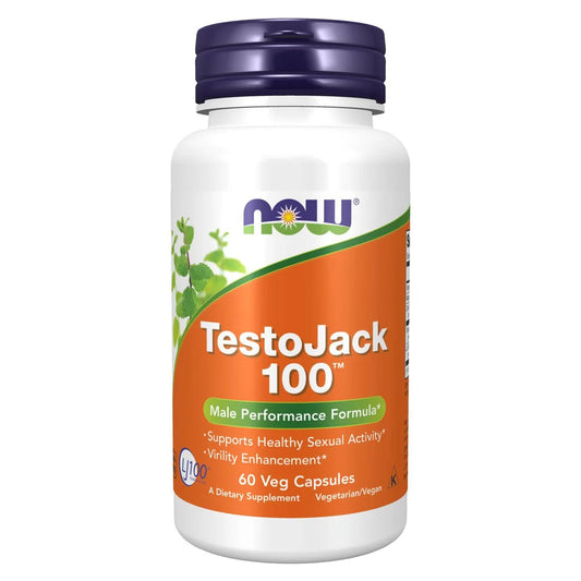 NOW TestoJack™ 100 | with Vitamin B6, ZMA and a Potent Extract of Tongkat Ali & Tribulus | Increases Libido & Supports Healthy Testosterone Levels | 60 Capsules; Exp 05/2031