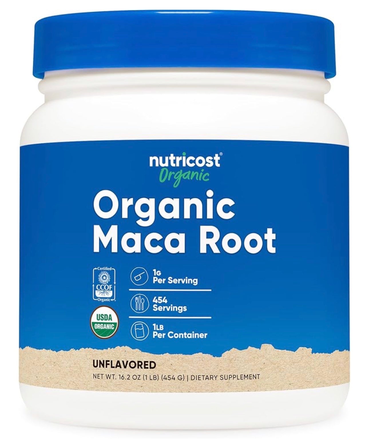 Nutricost Pure Maca Powder 1000mg | 454 Servings | Sexual & Reproductive Health | Supports Fertility | 1lb/454g; Exp 06/2028