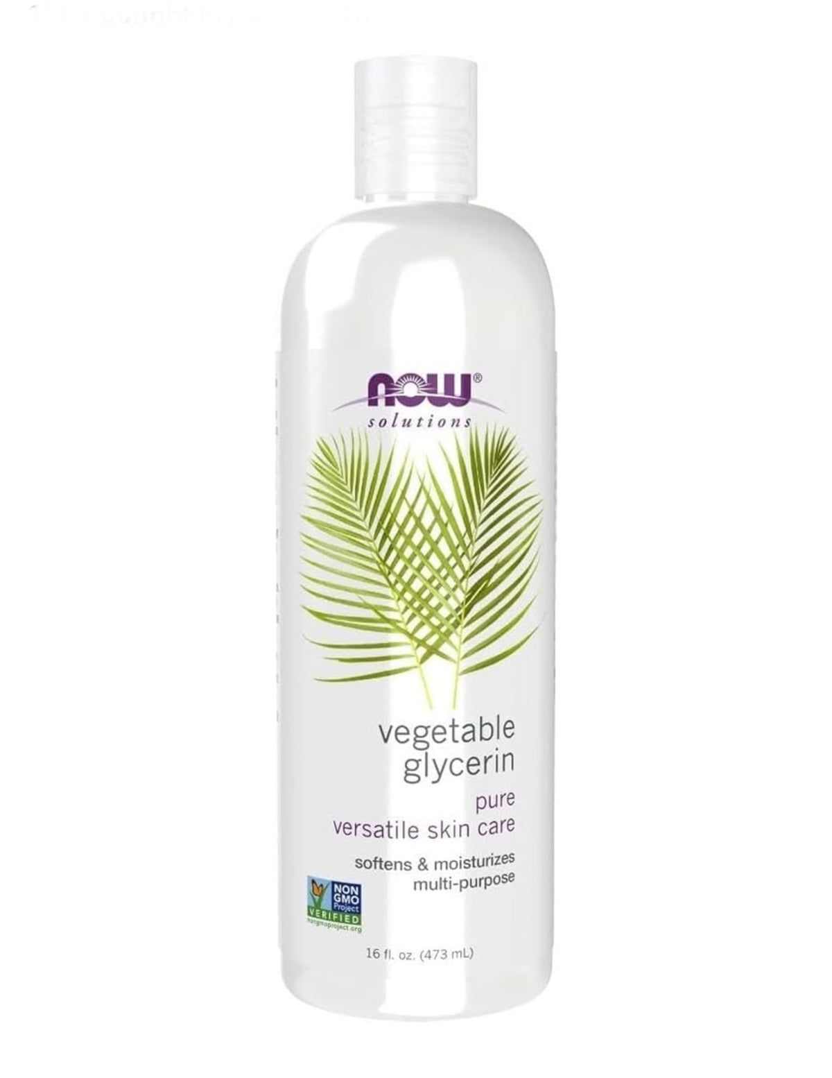NOW Vegetable Glycerin | 100% Pure | Versatile Skin Care | Softens & Moisturizes | 16oz/473ml; Exp 04/2030