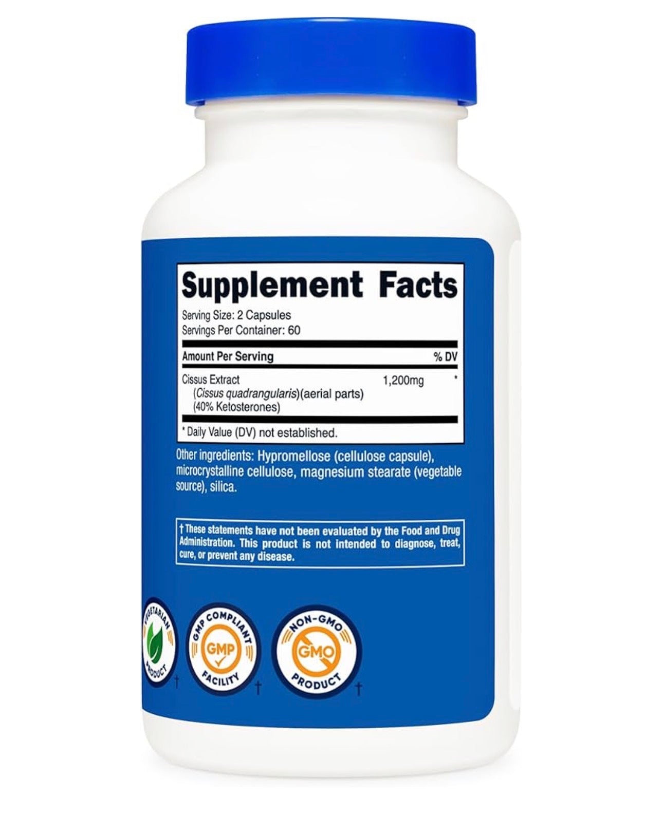 Nutricost Cissus Quadrangularis 1200mg | Supports Bone Strength & Healing | Eases Joint Pain & Stiffness | Helps Your Body Recover Faster After Workouts | Fights Inflammation from the Inside Out | 120 Capsules; Exp 07/2028