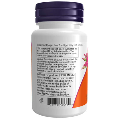 NOW Vitamin A 3000 mcg (10,000 IU) | Eye Health | Essential Nutrition | 100 Softgels Exp 07/2027