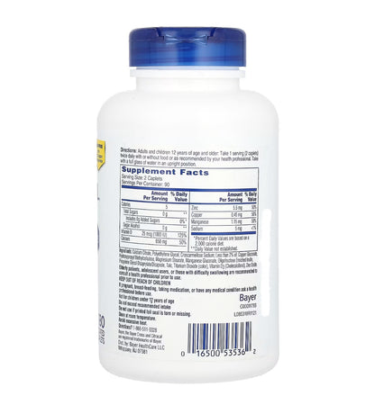Citracal Maximum Plus +D3 | With Zinc, Copper & Manganese to Support Bone Health | 3 Months Supply | 180 Coated Caplets; Exp 06/2025
