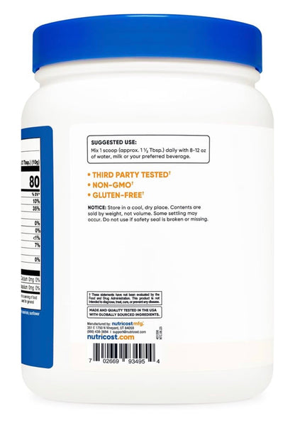 Nutricost Coconut Oil Powder 10,000mg | Supports Cardiovascular Health, Blood Sugar Metabolism, Cognitive Function & Healthy Brain Development | 45 Servings | 1 Lb/454g; Exp 10/2027