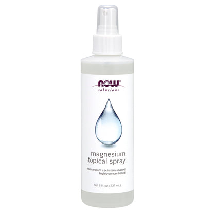 NOW Magnesium Topical Spray | Magnesium Chloride | Highly Concentrated, 8 fl.oz/237ml Exp 08/2029