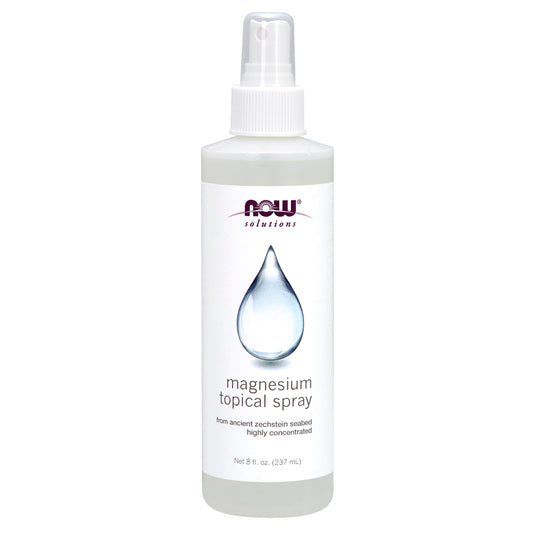 NOW Magnesium Topical Spray | Magnesium Chloride | Highly Concentrated, 8 fl.oz/237ml Exp 08/2029