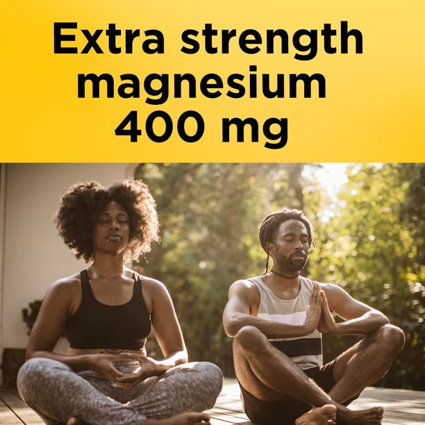 Nature Made Extra Strength Magnesium Oxide 400mg | 5-Month Supply | Supports Nerve, Heart, Bone health & Muscle Relaxation | 150 Softgels; Exp 03/2028