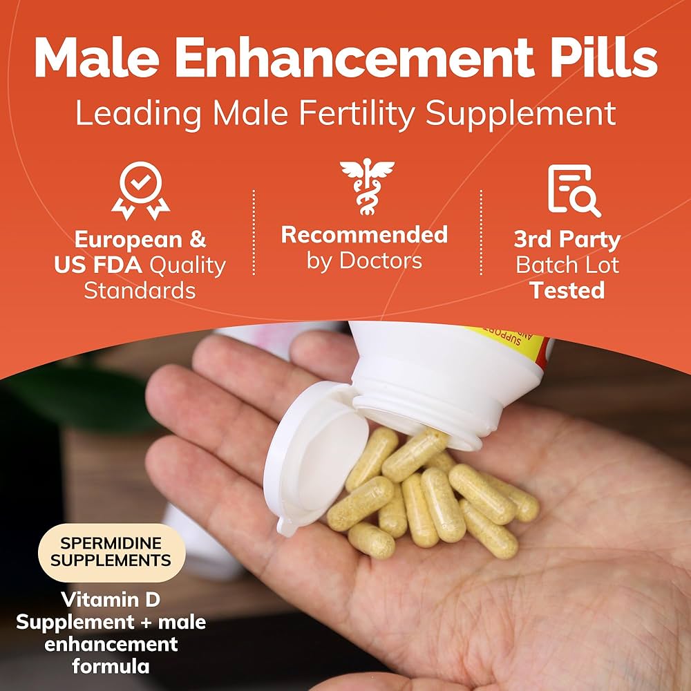 CONCEIVE PLUS Motility Support for Men | Formulated to Boost Sperm Volume & Motility | Vitamin D, Vitamin E, Zinc, Spermidine, Antioxidants | Enhances Sex Drive | 60 Capsules; Exp 11/2028 (New Look)