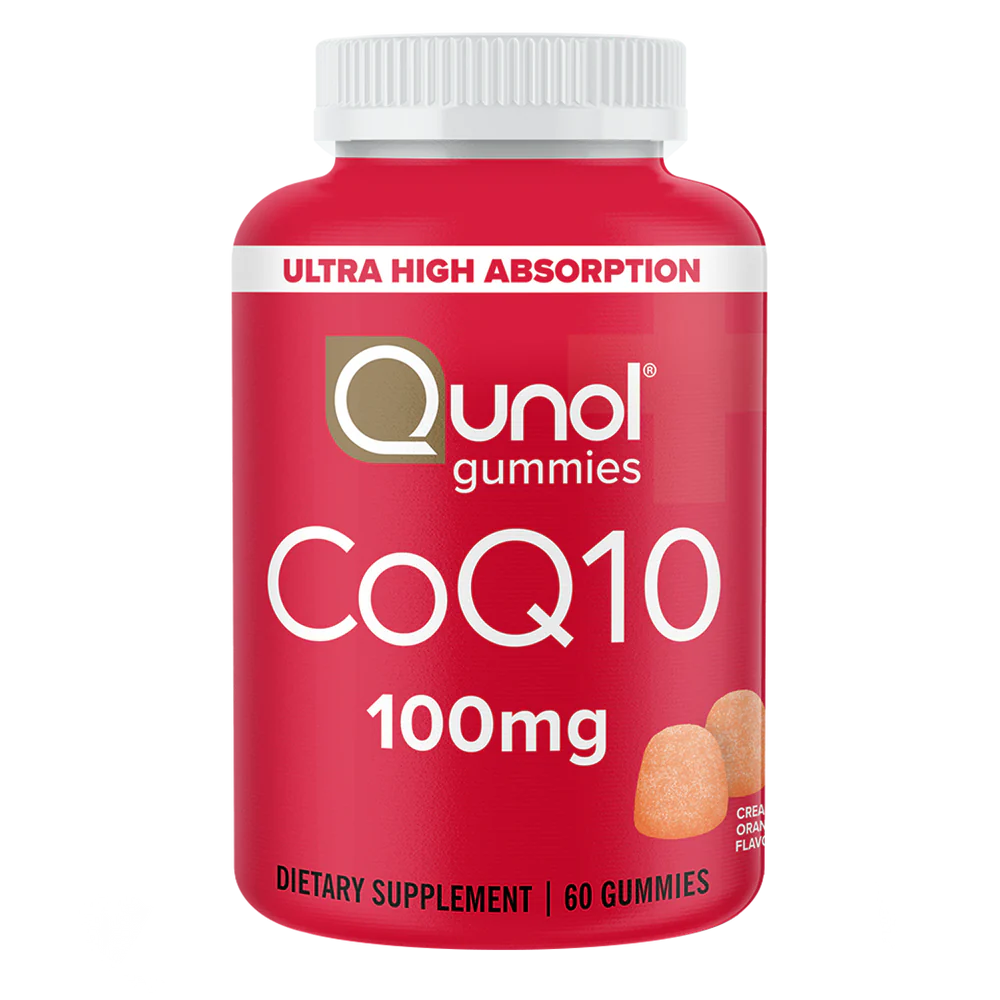 Qunol Co Q-10 (Ubiqinone) 100mg Gummies | Ultra High Absorption | Supports Heart Health | Essential For Energy Production | Creamy Orange Flavor; 60 Gummies Exp 02/2026