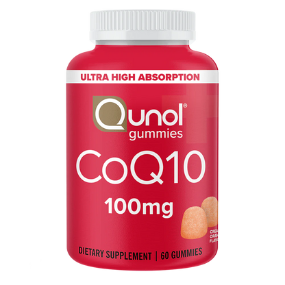 Qunol Co Q-10 (Ubiqinone) 100mg Gummies | Ultra High Absorption | Supports Heart Health | Essential For Energy Production | Creamy Orange Flavor; 60 Gummies Exp 02/2026