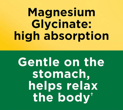 Nature Made Magnesium Glycinate 200mg per Serving | Supports Muscle Relaxation, Heart, Nerve and Bone | Magnesium Bisglycinate | 60 Capsules; Exp 04/2026