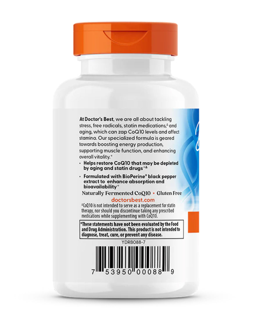 Doctor's Best High Absorption CoQ10 100mg with BioPerine | Supports Heart Health & Energy Production | 60 Softgels; Exp 06/2028
