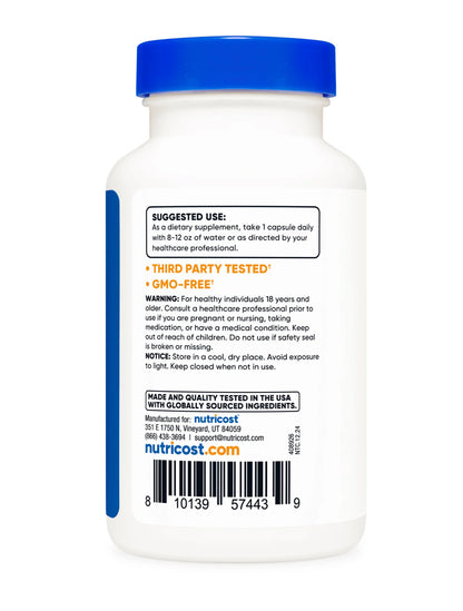 Nutricost Lactase Enzyme Complex 3000 ALU | Digestive Enzymes | For People With Lactose Intolerance 120 Capsules; Exp 08/27