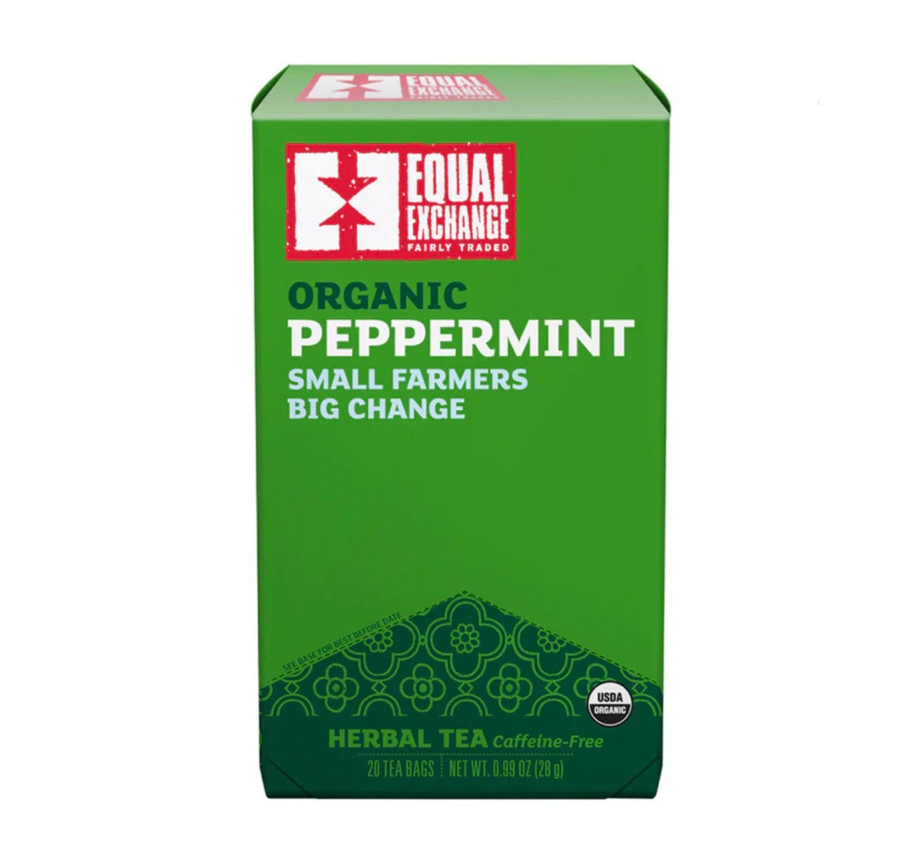 Equal Exchange Organic Peppermint Tea | Reduces Nausea, Relieves Tension Headache, Improves IBS Symptoms, Unclogs Your Sinuses | 20 Tea Bags per Box; Exp 02/2029