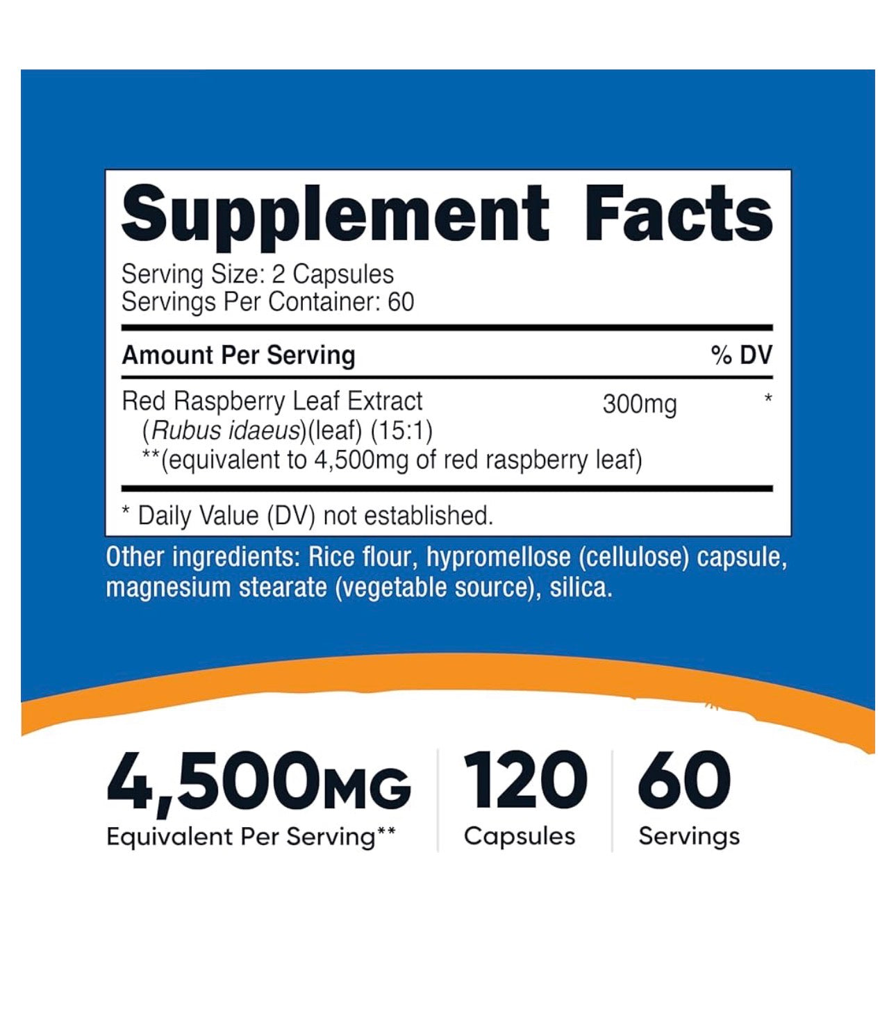 Nutricost Red Raspberry Leaf Extract | Promotes Digestive Health | Menopause Support | Rubus Idaeus | 120 Capsules; Exp 05/2028