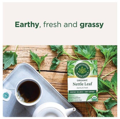 Traditional Medicinals Organic Nettle Leaf Tea | Supports Joint Health & Overall Wellness | 16 Tea Bags; Exp 12/2028