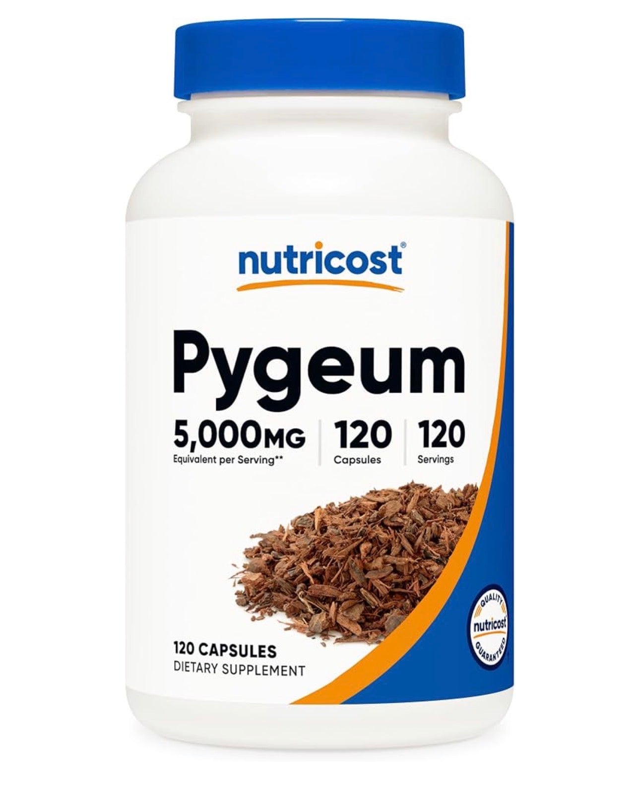 Nutricost Pygeum Extract 5000mg | For Men Seeking Prostate, Bladder, & Urinary Tract Support | 120 Capsules; Exp 12/2028