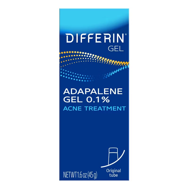 Differin Adapalene Acne Treatment Gel 0.1% Adapalene | 3x Times the Regular-sized 15g Differin | 1.6oz/45g Exp 03/2026