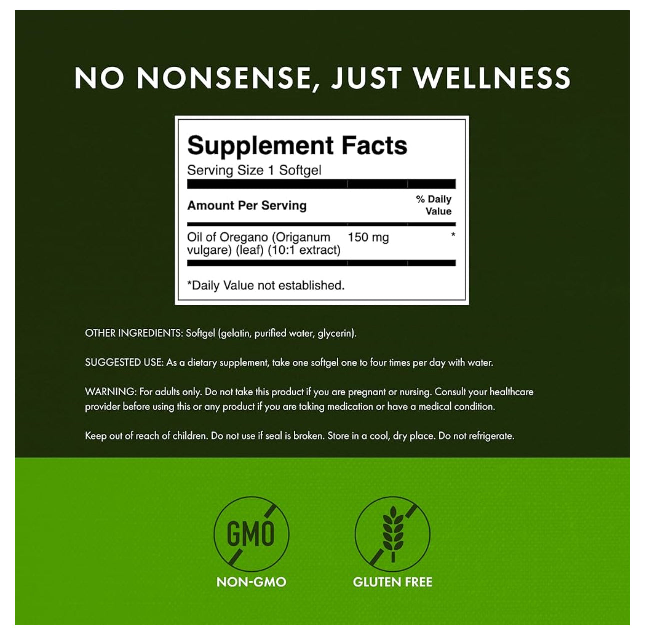 Swanson Oregano Oil 150mg 10:1 Extract | Supports Muscle & Joint Health | Concentrated Support for Gastrointestinal, Respiratory and Urinary tract | 120 Softgels; Exp 05/2028