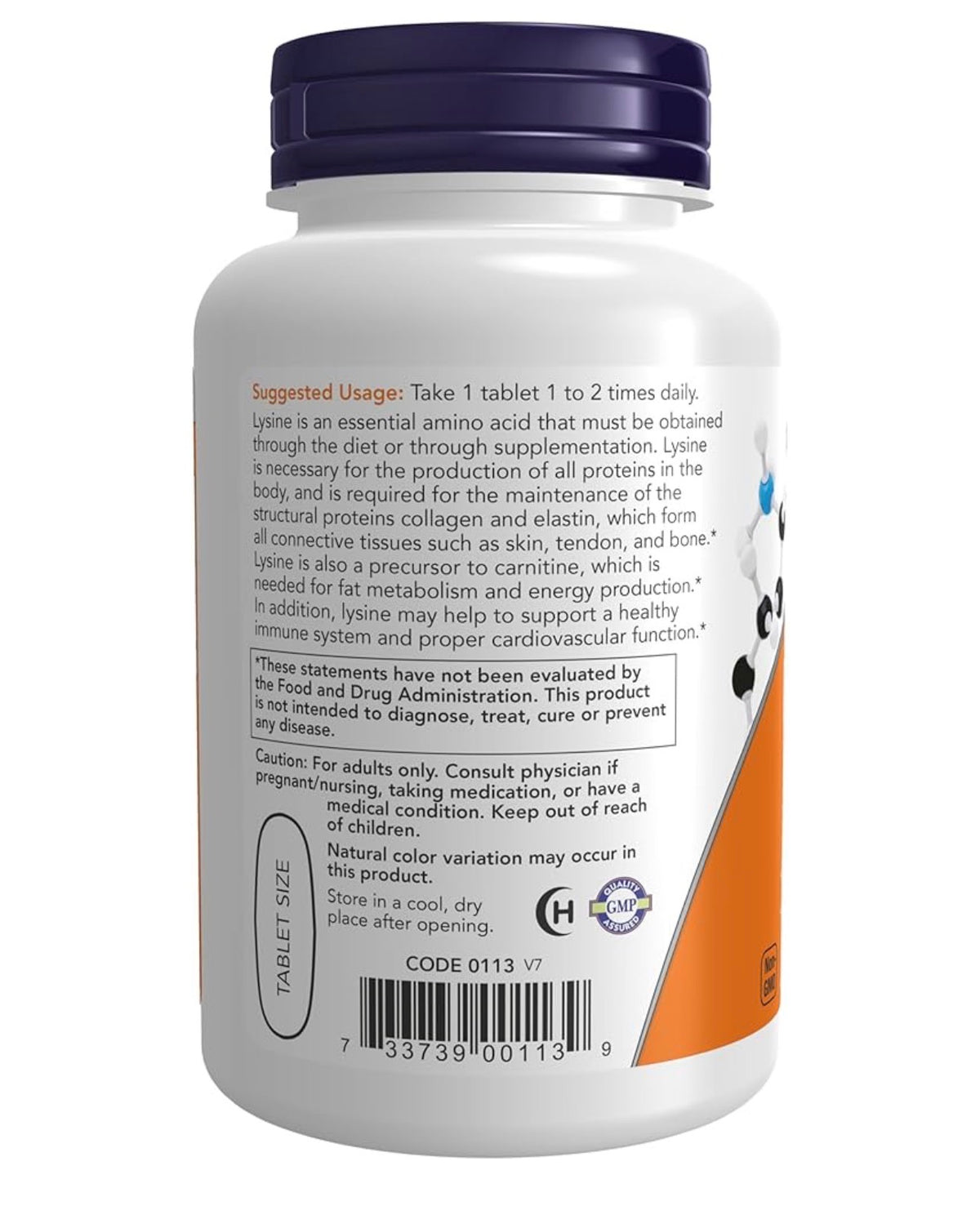 NOW L-Lysine 1,000 mg | Double Strength | Supports Immune System,  Required for the Maintenance of Structural Proteins | Antiviral | 100 Tablets; Exp 05/2031