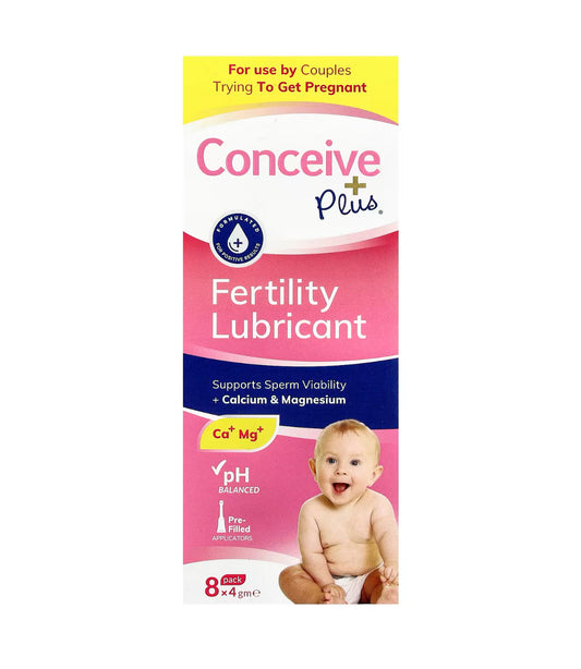 CONCEIVE PLUS  Fertility Lubricant | Supports Sperm Viability | Fertility Friendly | For Use By Couples Trying To Get Pregnant | Mimics Fertile Fluids | 𝐏𝐫𝐞-𝐅𝐢𝐥𝐥𝐞𝐝 𝐀𝐩𝐩𝐥𝐢𝐜𝐚𝐭𝐨𝐫𝐬 - 𝟖 𝐩𝐚𝐜𝐤 𝐱 𝟒𝐠; Exp 01/2028