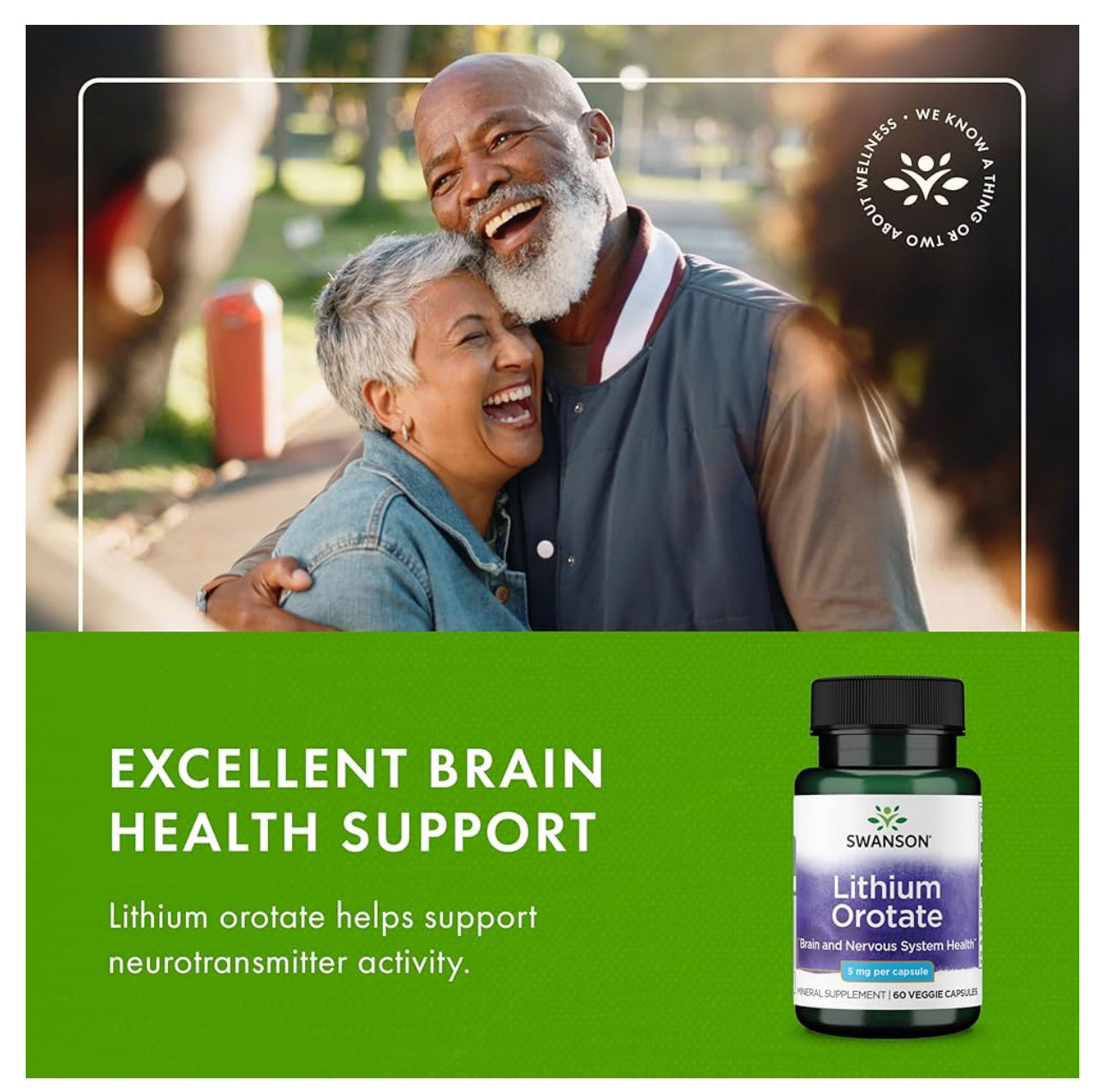 Swanson Lithium Ororate 5mg | Brain and Nervous System Health |
Supports Healthy Mood, Emotional Wellness, Behavior, Memory and Neurotransmitter Activity | 60 Capsules; Exp 05/2028