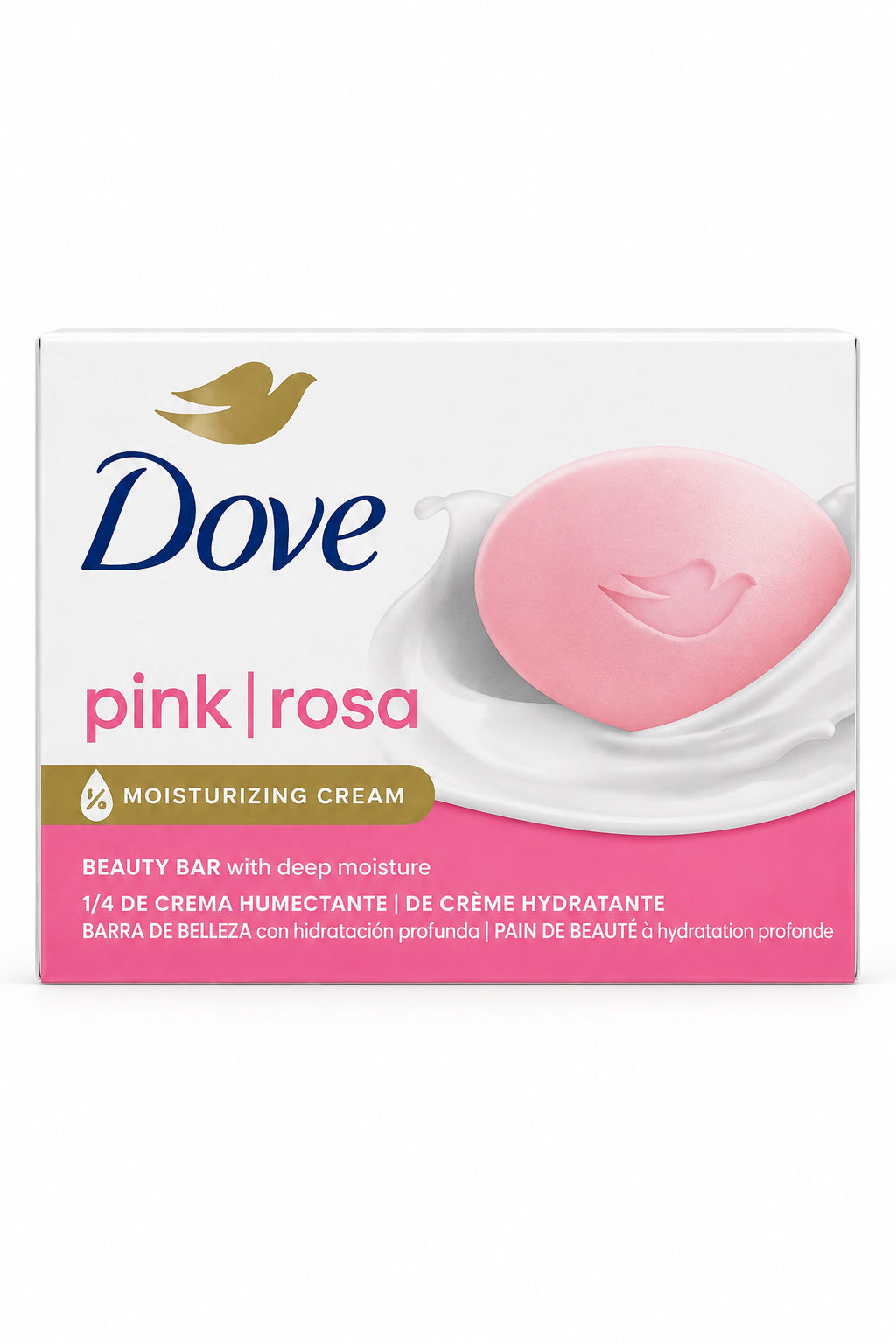 Dove Pink Rosa Beauty Bar | Nourishes Your Skin | 3.75oz/106g - 12 Bars of Soap